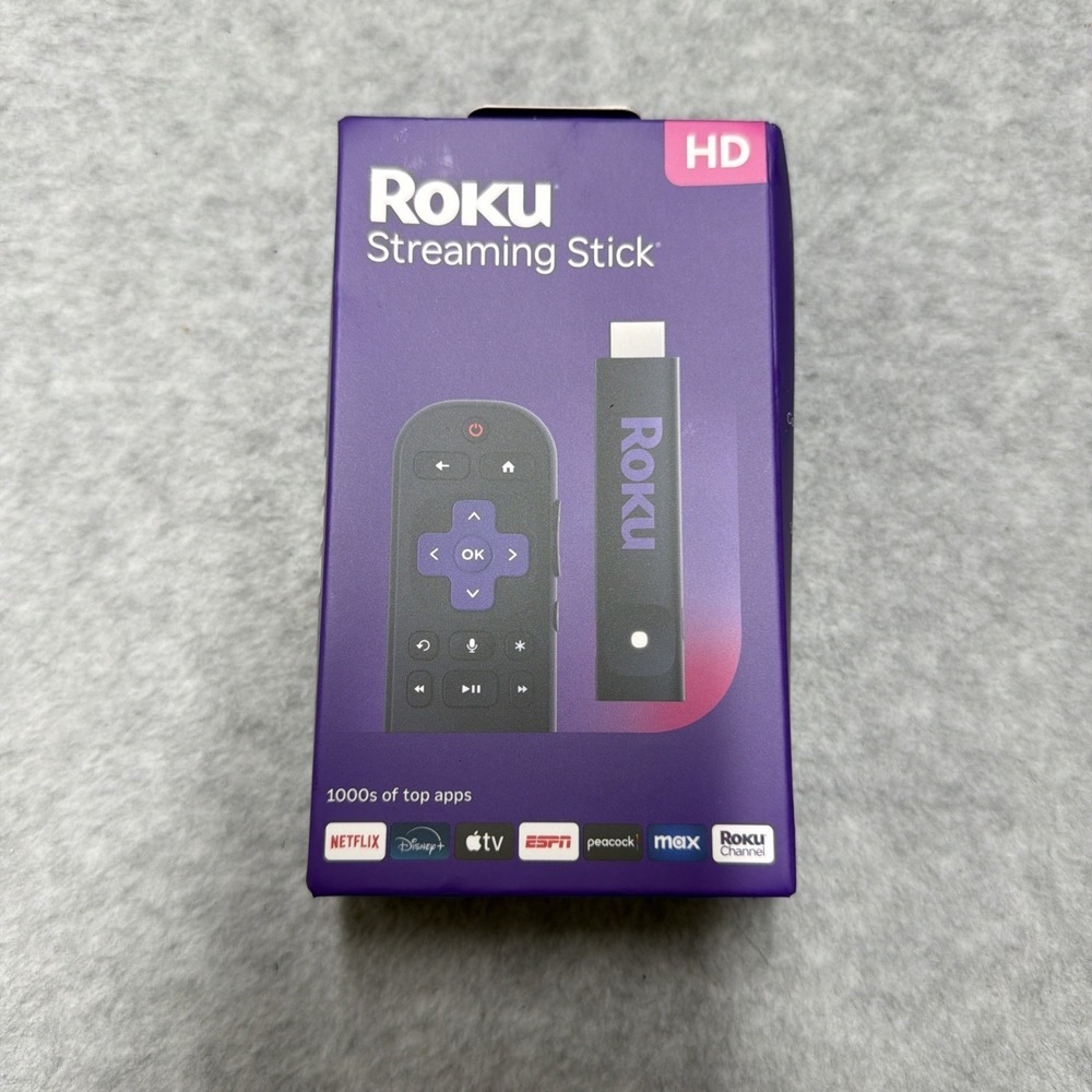 Roku 3840R Streaming Stick HD Media Player with Voice Remote – 2025 Model SEALED
